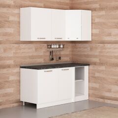 Minar 165Cm Köşe Mutfak Dolabı - Beyaz K165-B1