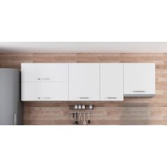 Minar 255 Cm Mutfak Dolabı Beyaz 255-B7-Üst Modül