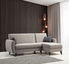 Alkon Sandıklı Bazalı L Köşe Koltuk + Berjer Set