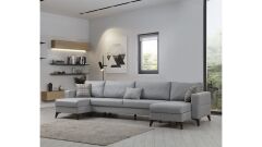 Kristal (D+2+D) Uzanmalı Köşe Koltuk Takımı