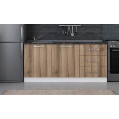 Minar 180 Cm Mutfak Dolabı Beyaz Dore 180-D1-Alt Modül