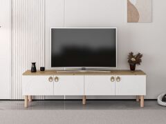 Lotus Bohem Tarz Tv Ünitesi - Beyaz/Artisan