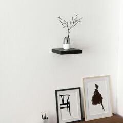 Minar Gizli Tutuculu Duvar Rafı 23 cm - M.Siyah