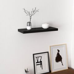 Minar Gizli Tutuculu Duvar Rafı 60 cm - M.Siyah