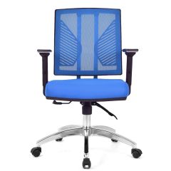 Mita Mavi Krom Fileli Çalışma Ofis Koltuğu
