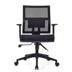 Riva Siyah Fileli Ofis Çalışma Koltuğu