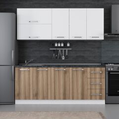 Minar 200 Cm Mutfak Dolabı Beyaz Dore 200-D1