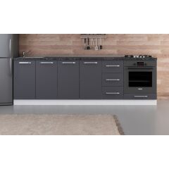 Minar 260 Cm Mutfak Dolabı Beyaz Antrasit 260-A3-Alt Modül