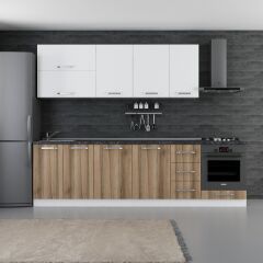 Minar 280 Cm Mutfak Dolabı Beyaz Dore 280-D6