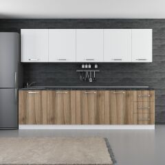 Minar 285 Cm Mutfak Dolabı Beyaz Dore 285-D2