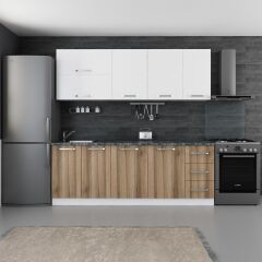 Minar 220 Cm Mutfak Dolabı Beyaz Dore 220-D2