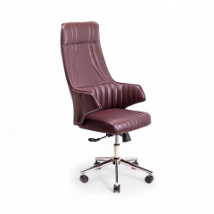 Avcı Kahverengi Deri Yönetici Koltuğu