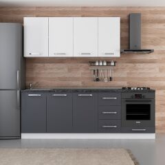 Minar 235 Cm Mutfak Dolabı Beyaz Antrasit 235-A3