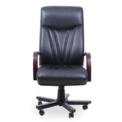 NoirBoss Ahşap Deri Yönetici Ve Ofis Koltuğu