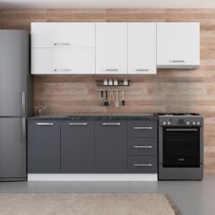 Minar 235 Cm Mutfak Dolabı Beyaz Antrasit 235-A7