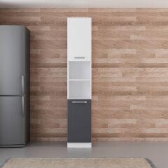 Minar 40 Cm Mutfak Boy Dolabı - Beyaz/Antrasit D40-A2