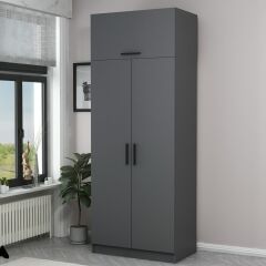 Minar Kale 2 Kapaklı Dolap Ve Yüklük Antrasit