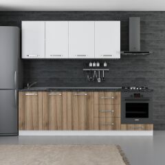 Minar 250 Cm Mutfak Dolabı Beyaz Dore 250-D3