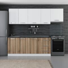 Minar 255 Cm Mutfak Dolabı Beyaz Dore 255-D4