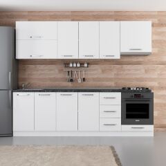 Minar 260 Cm Mutfak Dolabı Beyaz 260-B5