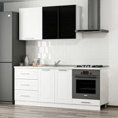 Minar 200 Cm Mbr C + Alm. Füme Cam Mutfak Dolabı Byz 200-Mcacb3