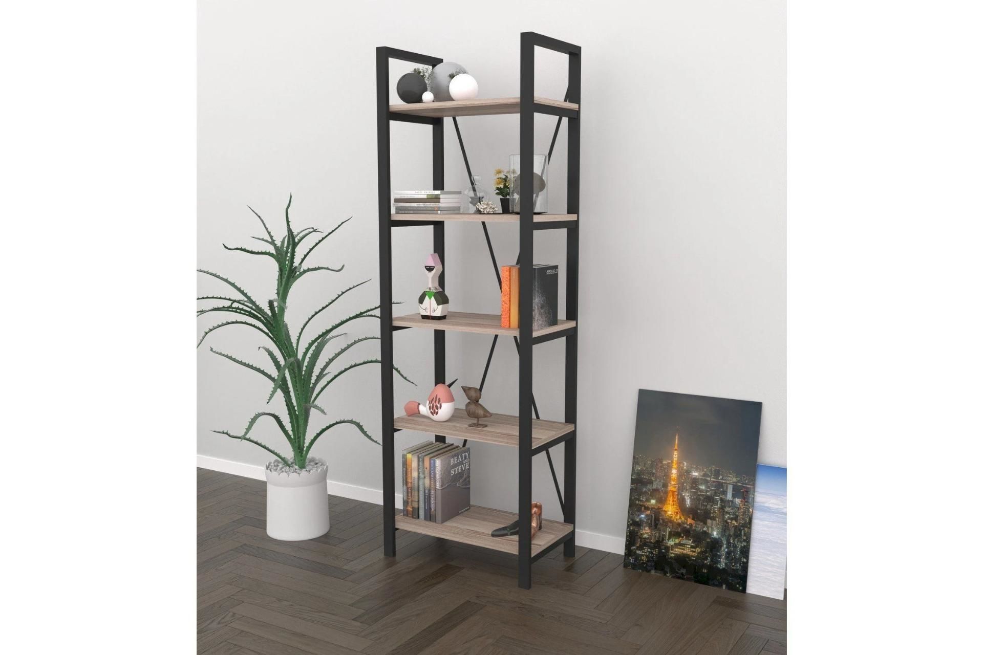 Bahar 5 Raflı Metal Kitaplık Cordoba