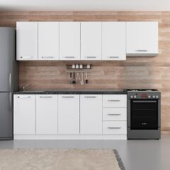 Minar 265 Cm Mutfak Dolabı Beyaz 265-B4