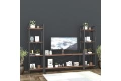 Dora Metal Tv Ünitesi 2 Kitaplıklı Ceviz