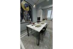 Akasya 4 Kişilik Yemek Masası Takımı Beyaz