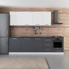 Minar 275 Cm Mutfak Dolabı Beyaz Antrasit 275-A6