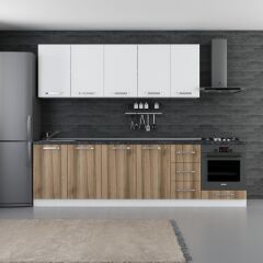 Minar 280 Cm Mutfak Dolabı Beyaz Dore 280-D9