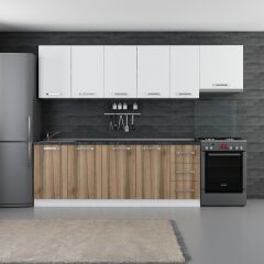 Minar 280 Cm Mutfak Dolabı Beyaz Dore 280-D10