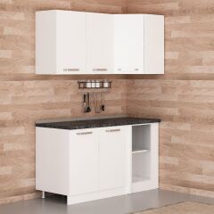 Minar 150Cm Köşe Mutfak Dolabı - Beyaz K150-B1