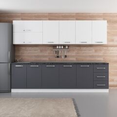 Minar 285 Cm Mutfak Dolabı Beyaz Antrasit 285-A1