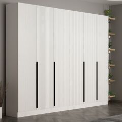 Minar Kale 210 Cm 6 Kapaklı 2B Raf Portmanto Byz Mbr Çizgili Byz