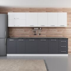 Minar 295 Cm Mutfak Dolabı Beyaz Antrasit 295-A1