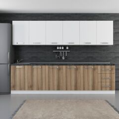 Minar 300 Cm Mutfak Dolabı Beyaz Dore 300-D2