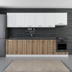 Minar 300 Cm Mutfak Dolabı Beyaz Dore 300-D6