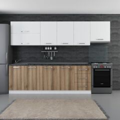 Minar 300 Cm Mutfak Dolabı Beyaz Dore 300-D8