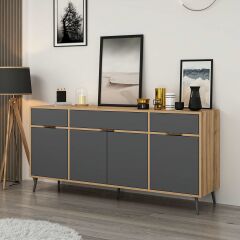 Elina Ayaklı Konsol - Dore/Antrasit