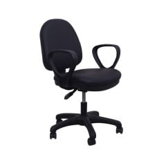 Worky Siyah Deri Ofis Çalışma Koltuğu