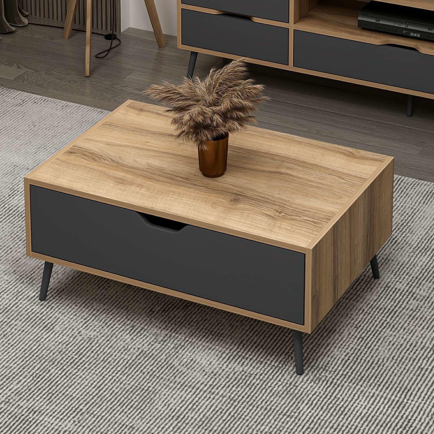 Elina Ayaklı Orta Sehpa - Dore/Antrasit