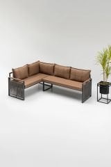 Maya Köşe Koltuk Takımı Balkon Bahçe Mutfak Kahve Antrasit