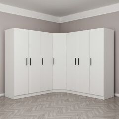 Kale 7 Kapak 4Ç Köşe Zincir Dolap - Beyaz