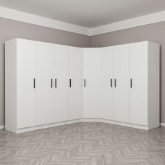 Kale 8 Kapak 4Ç Köşe Zincir Dolap - Beyaz