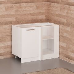 Minar Mutfak Alt Modül 1K1R 105Cm Köşe Dolap Beyaz - B1