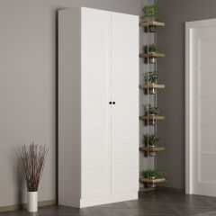 Minar Kale 210 Cm 2 Kapaklı 2B Raf Portmanto Byz Mbr Panjur Byz