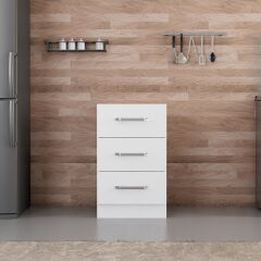 Minar Mutfak Alt Modül 3Ç Nray 50Cm Dolap Beyaz - B1